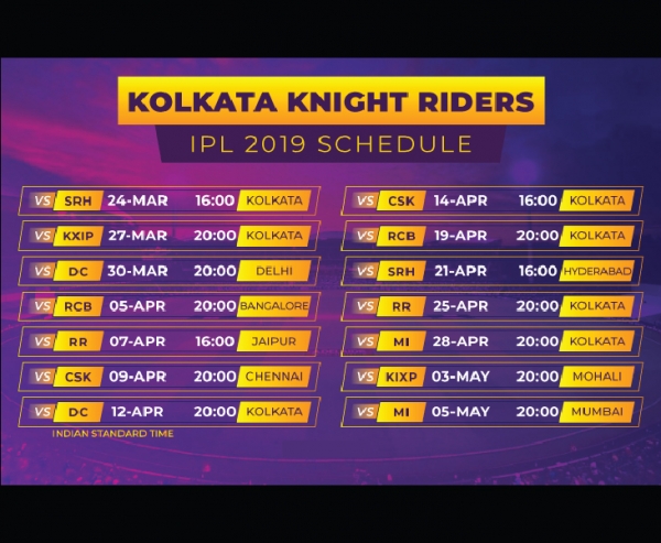 Kolkata Knight Riders IPL 2020 schedule: Check fixture, match timing, venue