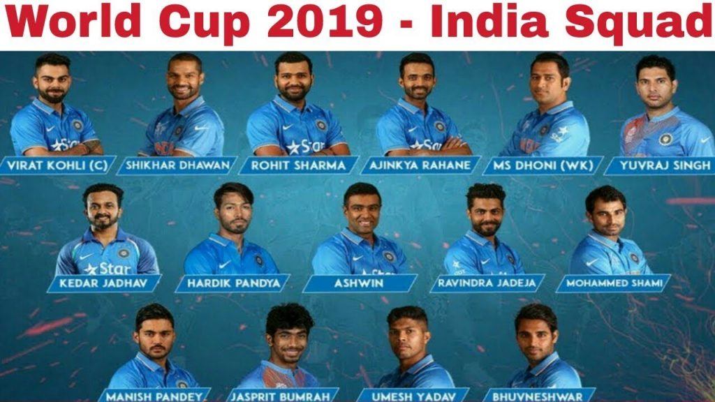 ICC Cricket World Cup 2019: Indian Team Captain and Players
